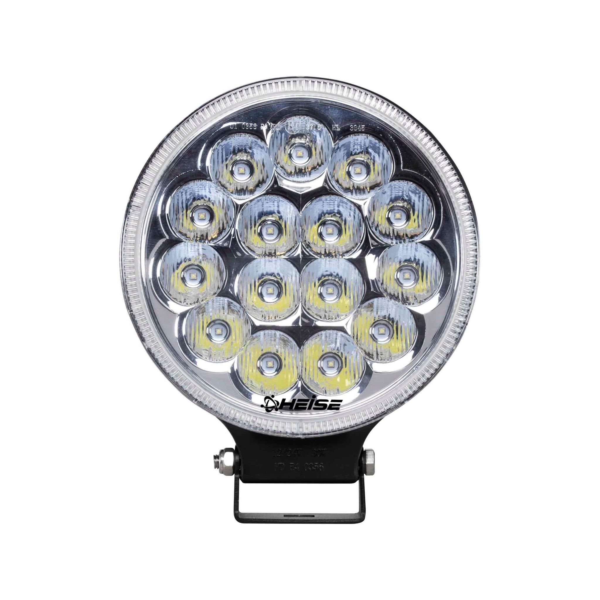 Heise HE-DL4 Round Driving Light - 7 Inch, 15 LED