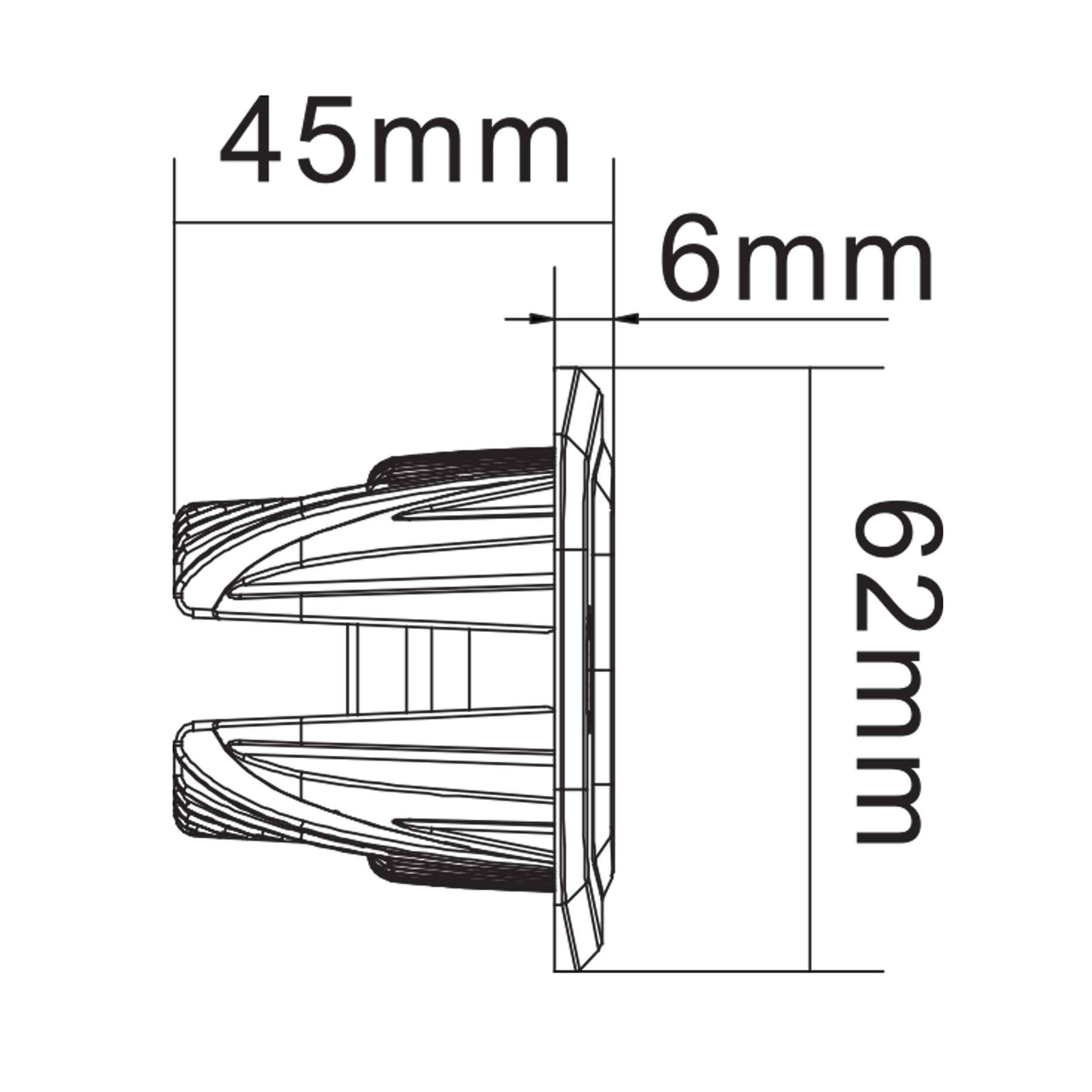 Heise HE-FMDL1 Single Row Flush Mount Driving Light - 6 LED