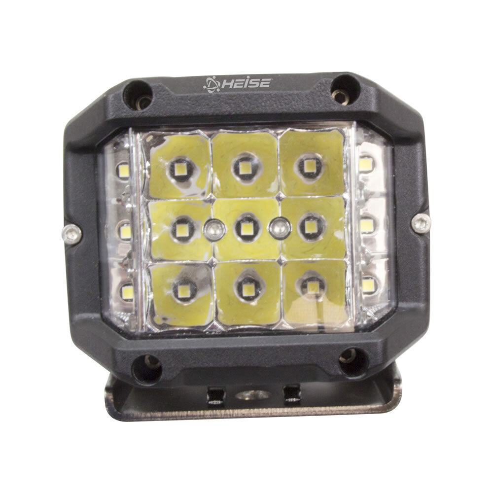 Heise HE-HCL1402PK High Output Cube Light - 4 Inch, 15 LED, 2-Pack with Harness