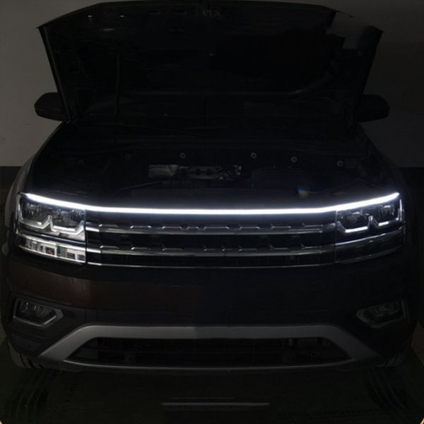 Racesport HOODKIT1 LED Knight Rider Scanning Hood Brow DRL Flex Cool White Kit for Truck and SUV's Race Sport Lighting