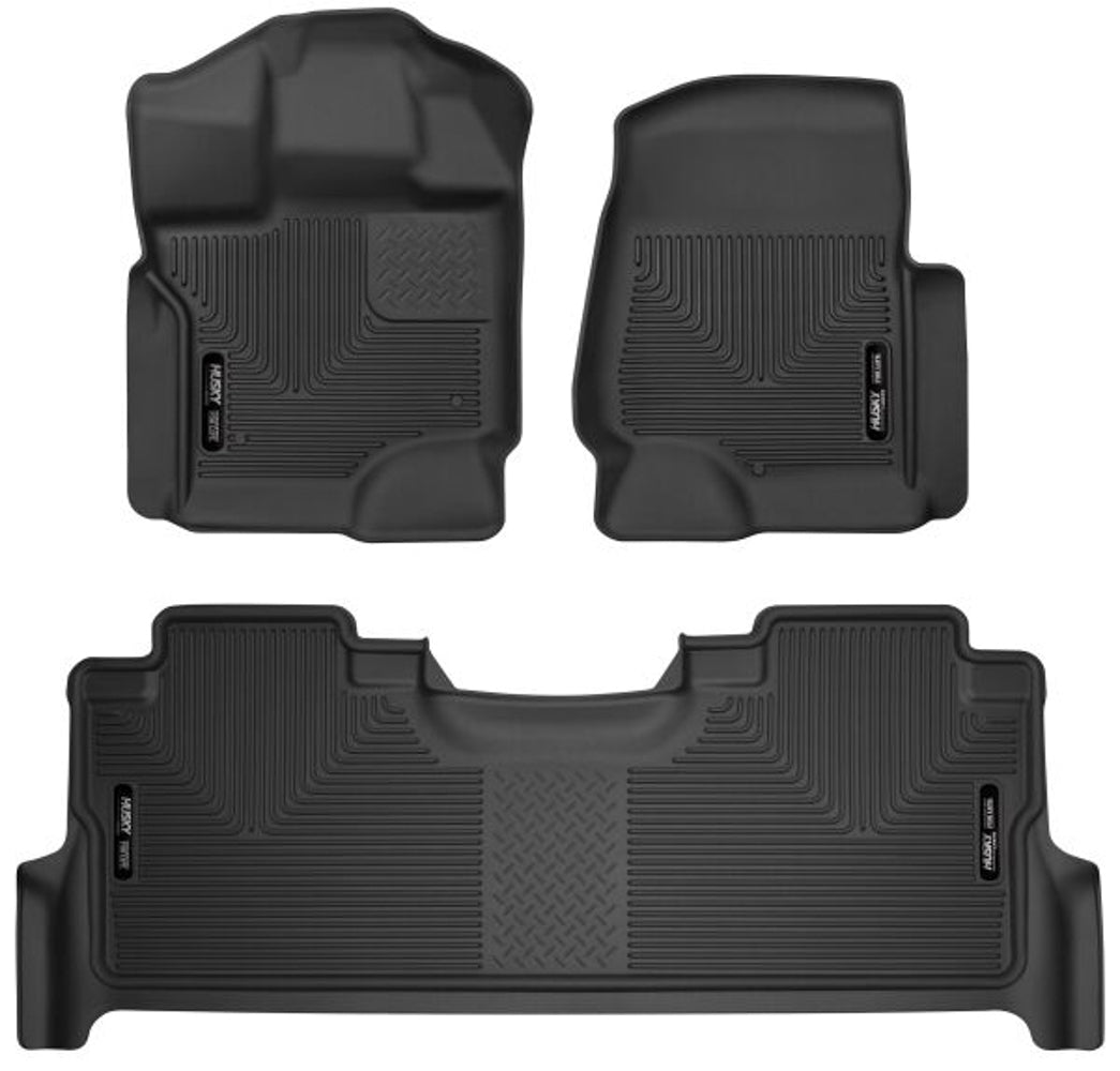 Husky Liners 53468 X-act Contour® Floor Mats For Ford F-150 & Lightning (Front & 2nd Seat Floor Liners)