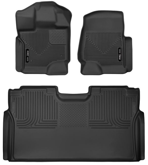 Husky Liners 53498 X-act Contour® Floor Mats For Ford F-150 & Lightning (Front & 2nd Seat Floor Liners)