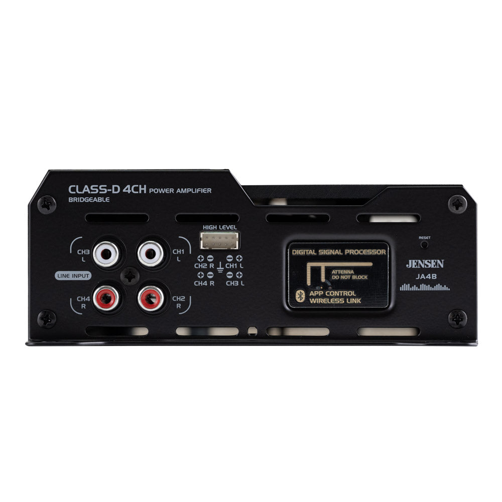 Jensen JA4B 740 Watts Class D 4-Channel Amp with Bluetooth App Control – JA4B
