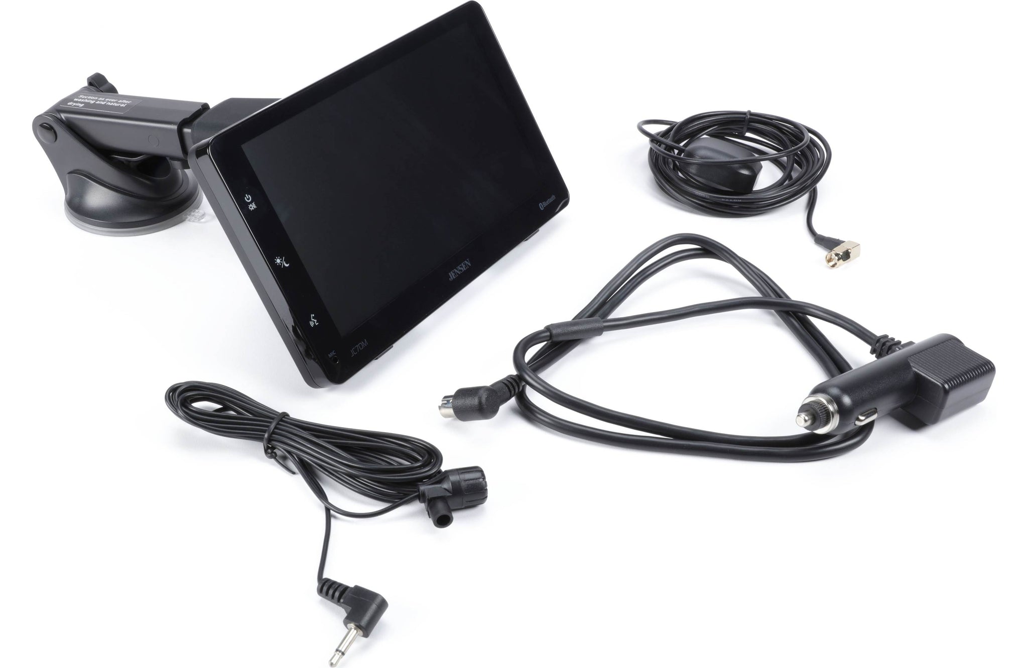 Jensen JC7DM 7" touchscreen monitor with wired or wireless Apple CarPlay® and Android™ compatibility