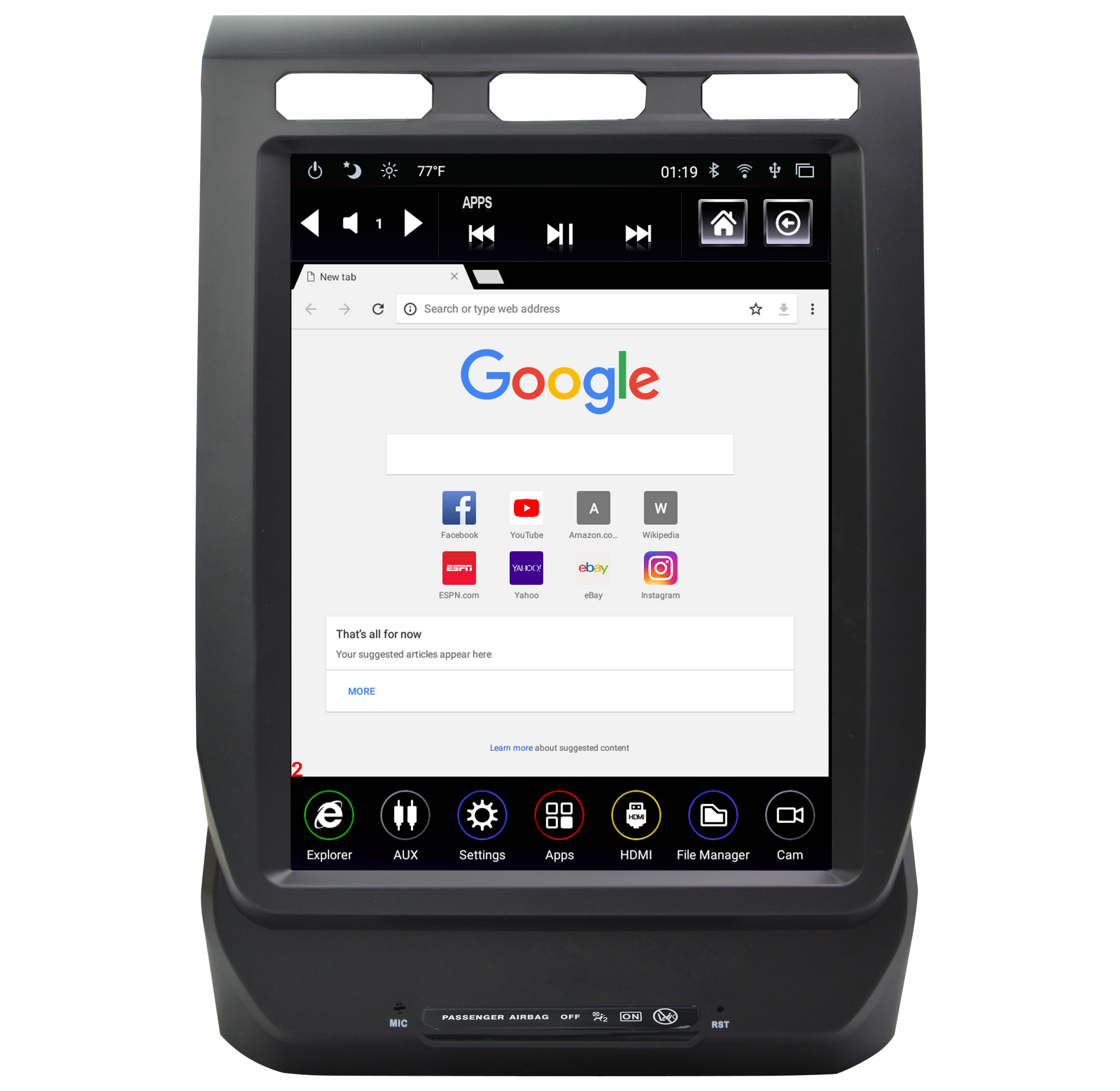LinksWell TS-FDPU12-1RR-4B 2015-2020 Ford F150/2017-2022 Ford Super Duty Generation 4 T-Style Radio (No HDMI Input)