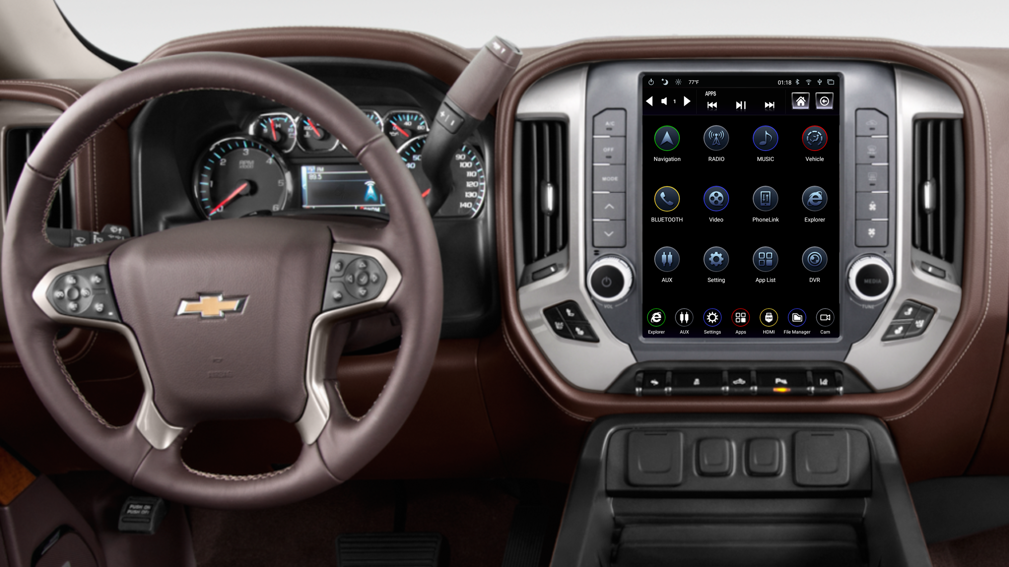 LinksWell TS-GMPU12-1RR-4A 2014-2018 Chevy Silverado/GMC Sierra Generation 4 T-Style Radio (Discontinued)