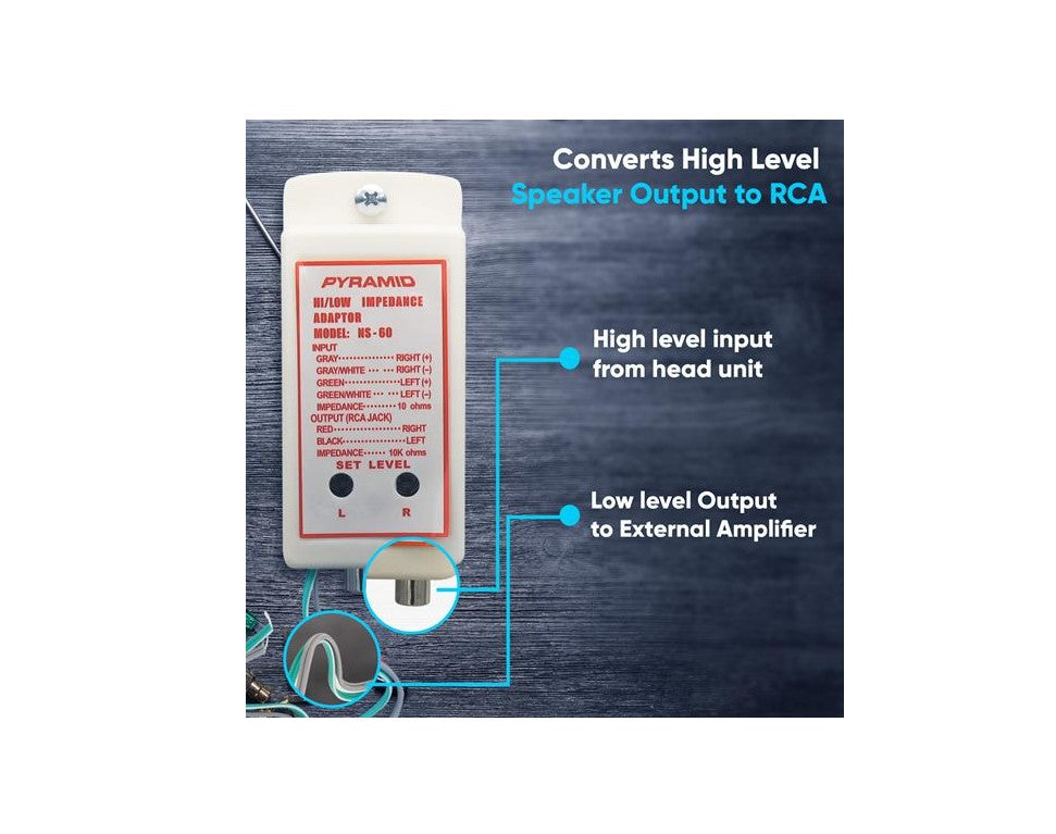 Pyramid  NS60 High to Low Level Impedance Adaptor