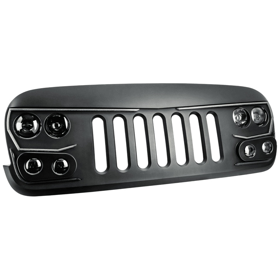 Oracle Lighting 5817-PRO Vector Series Grilles 5817-PRO VECTOR Series Full LED Grill - Jeep Wrangler JK