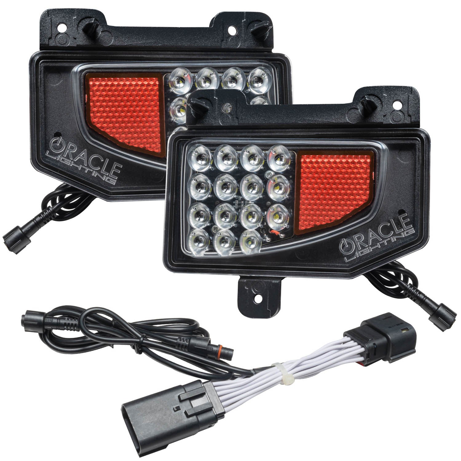 Oracle Lighting 5881-504 Rear Bumper LED Reverse Lights 5881-504 Reverse Lights, LED, Rear Bumper, 1,500 Lumens, with Harness, Jeep, JT, Pair