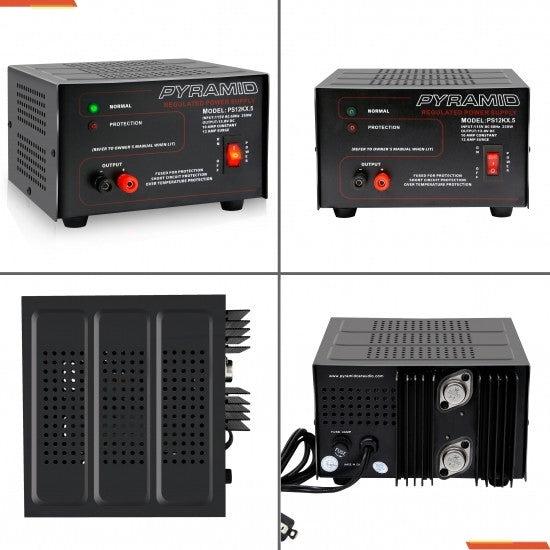 Pyramid PS12KX Bench Power Supply AC-to-DC Power Converter (10 Amp)