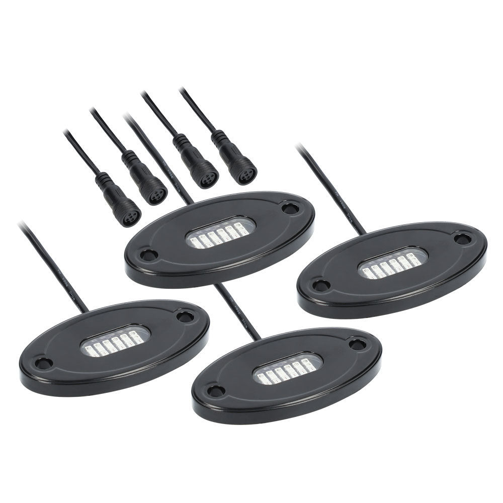 Heise RGBW1-4KT RGBW 4 Pod Rock Light Kit