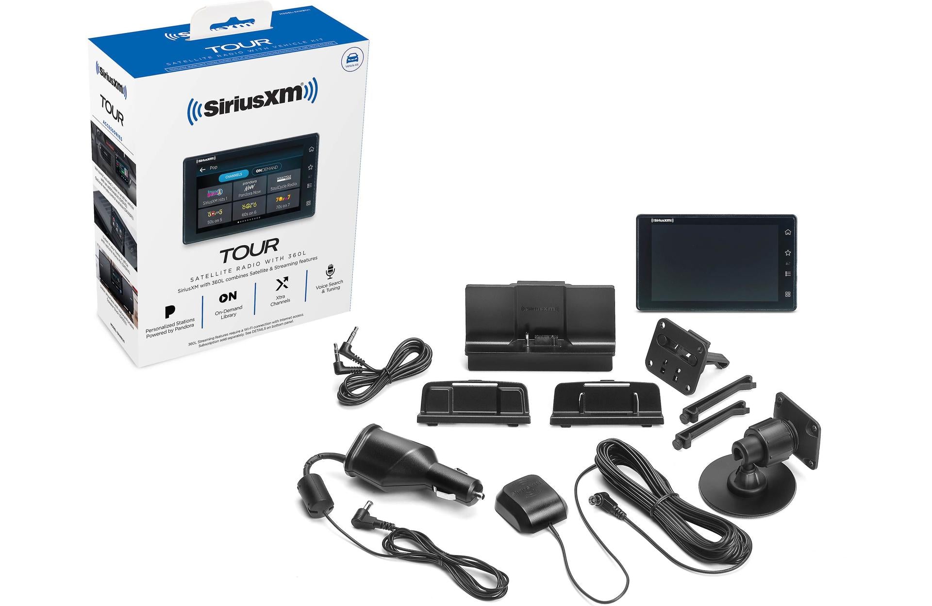 SiriusXM SXWB1V1 TOUR with 360L Dock & Play satellite + streaming radio with vehicle kit