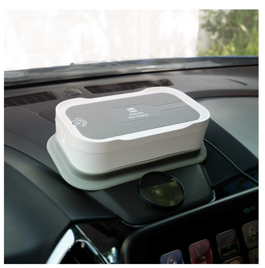 Jensen UVS10W UV Phone Sanitizer and Wireless Charger for Car and Home Use