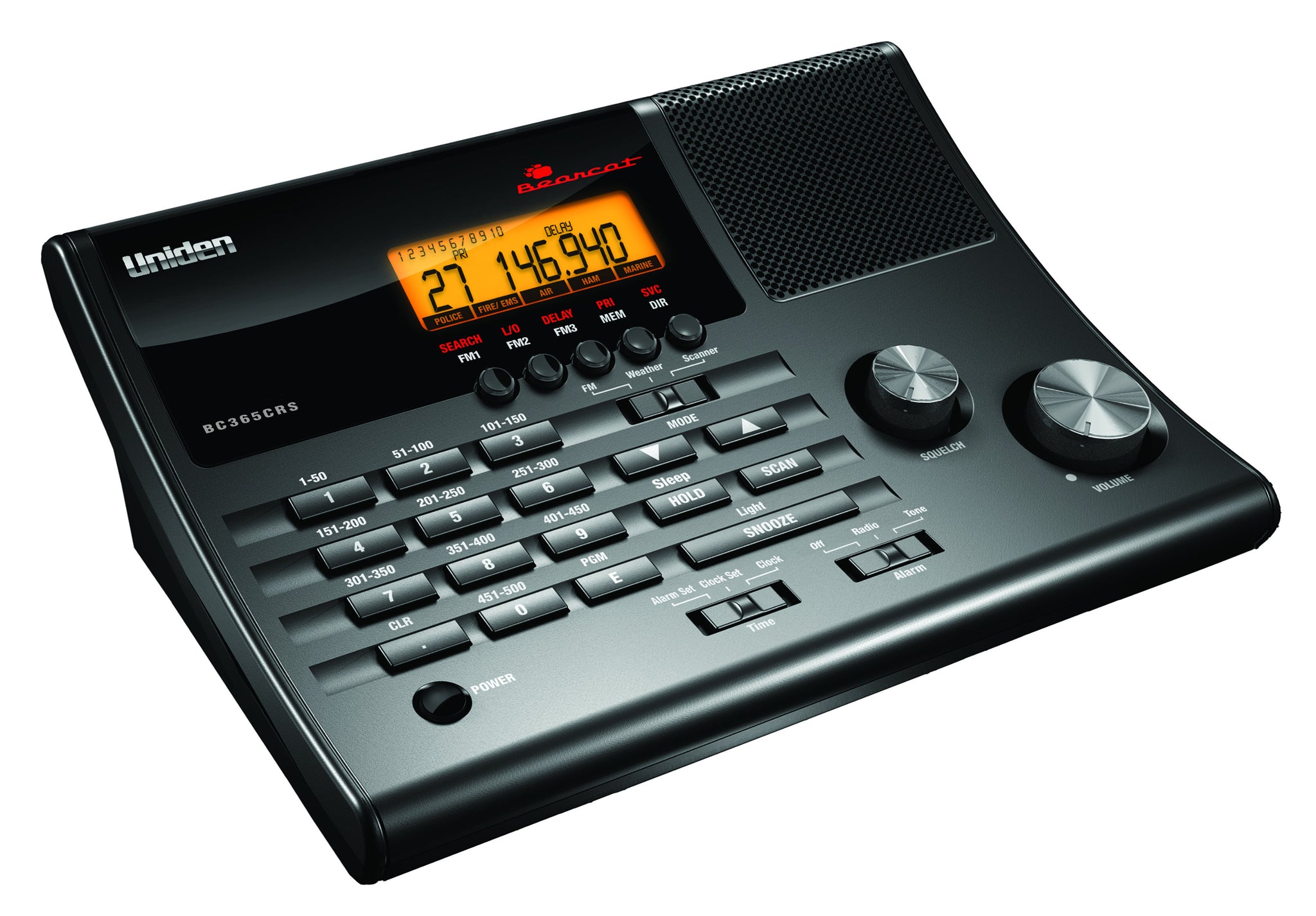 Uniden BC365CRS Scanner with FM Radio Alarm Clock and Weather