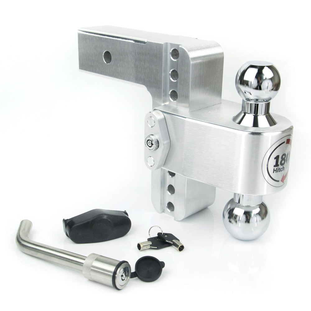 Weigh Safe CTB6-2-KA 180 Hitch, Drop Length: 6", Shaft Size: 2", Ball Size: 2" x 2-5/16", Ball Type: Chrome-Plated Steel, Keyed Alike Locks: Keyed Alike Hitch Locking Pin; +$30.00