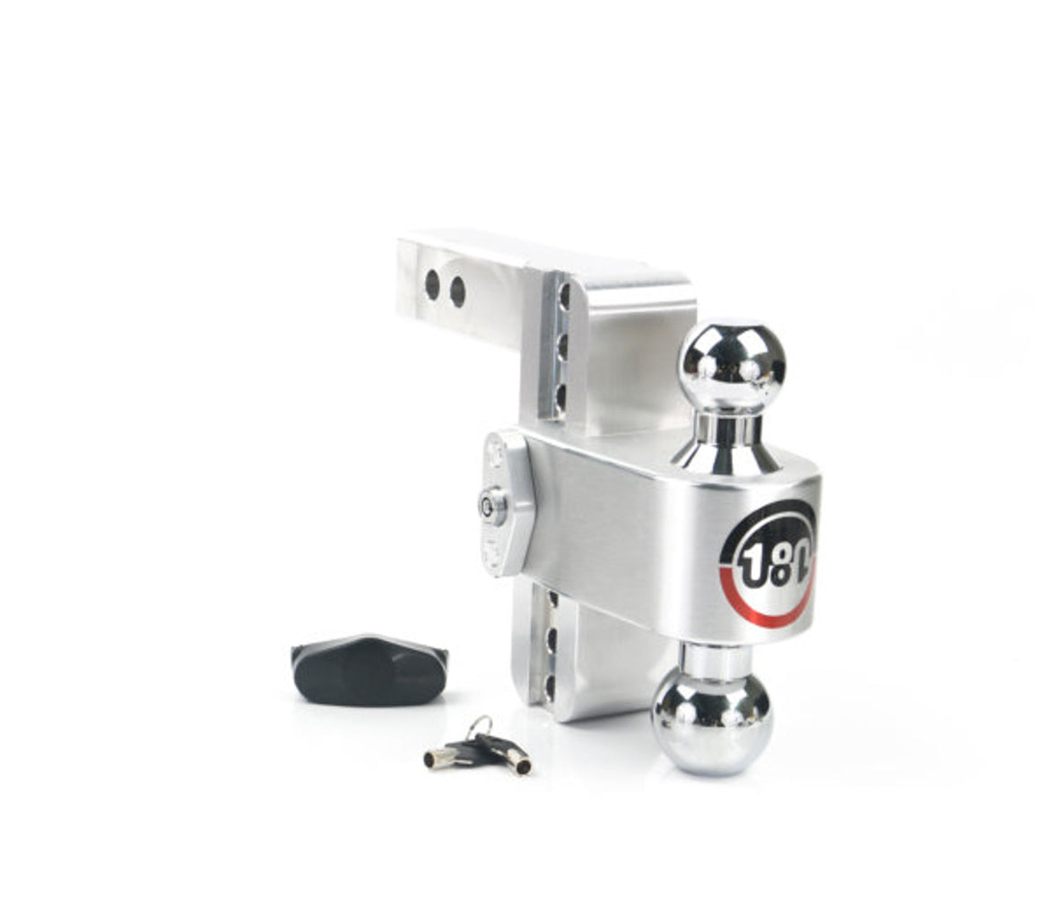 Weigh Safe CTB6-2 180 Hitch, Drop Length: 6", Shaft Size: 2", Ball Size: 2" x 2-5/16", Ball Type: Chrome-Plated Steel, Keyed Alike Locks: No Additional Locks