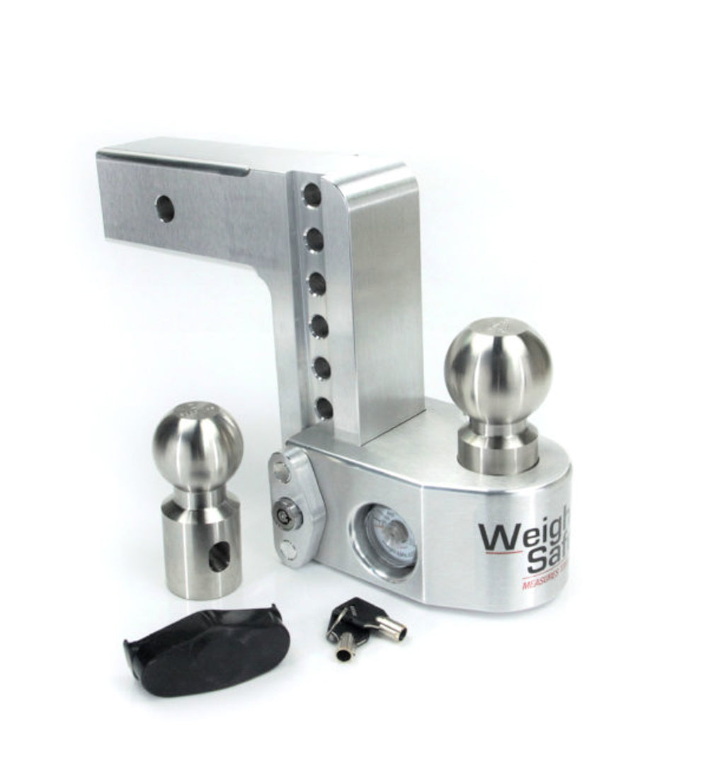 Weigh Safe WS6-2.5 Aluminum Adjustable Ball Mount, Drop Length: 6", Shaft Size: 2.5", Tow Ball: 2" & 2-5/16", Keyed Alike Locks: No Additional Locks, :