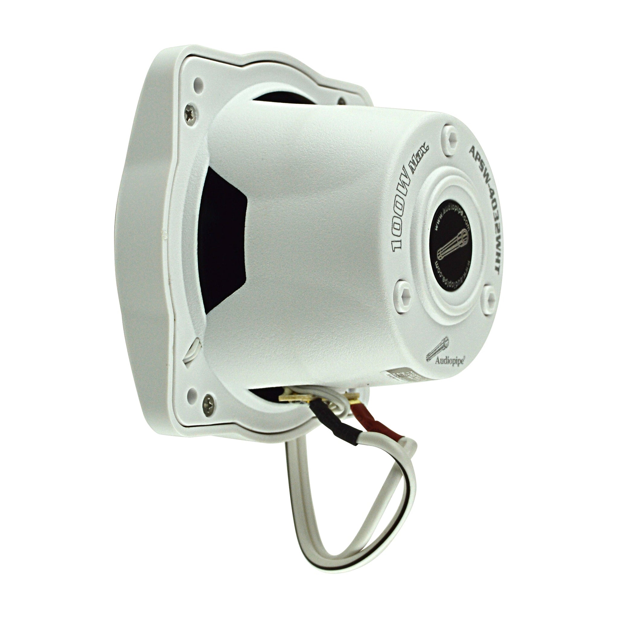 Audiopipe APSW-4032 WHT 4” Coaxial 2-Way Marine Speaker - White