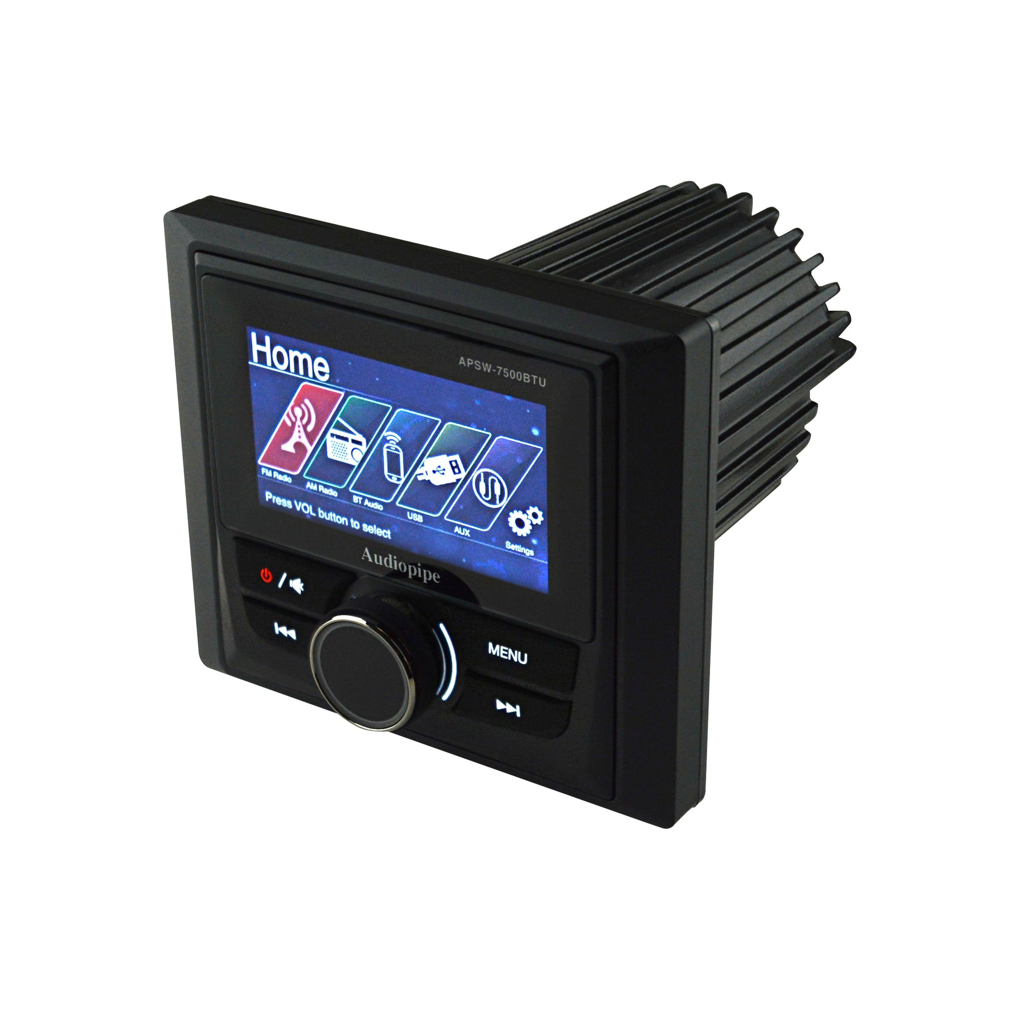 Audiopipe APSW-7500BTU  3” TFT LCD High Definition Multimedia Marine Head Unit