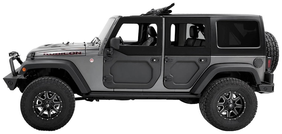 Bestop 51733-17 Upper Fabric Half Doors Jeep 07-18 Wrangler JK