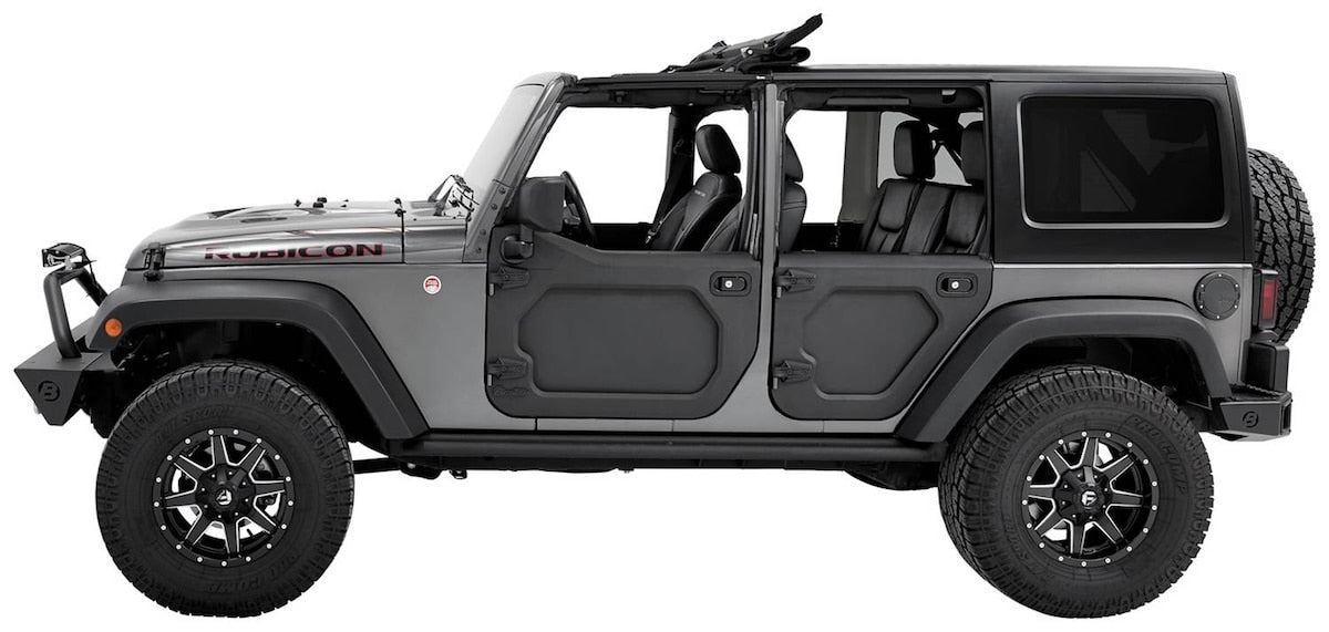 Bestop 51733-17 Upper Fabric Half Doors Jeep 07-18 Wrangler JK