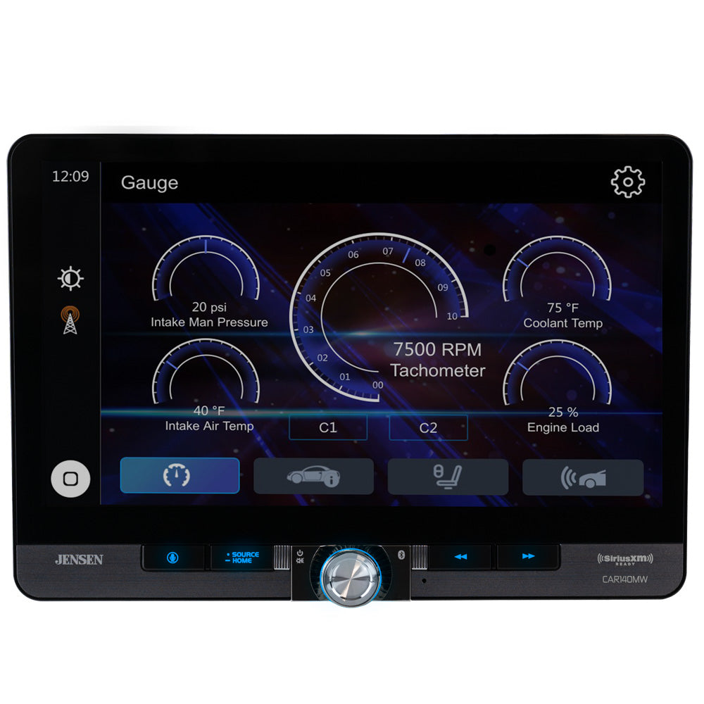 Jensen CAR140MW 10.1” LED Backlit Touchscreen Car Radio/AV Receiver – CAR140MW