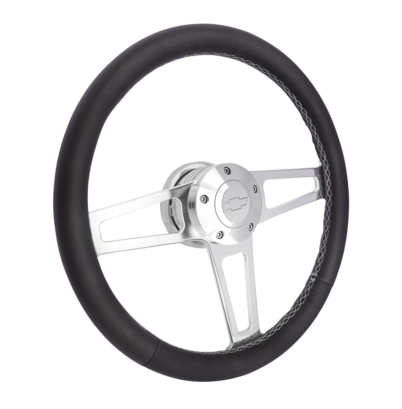 Grant 1911 Billet T-Series Steering Wheels (Polished Leather/Black)