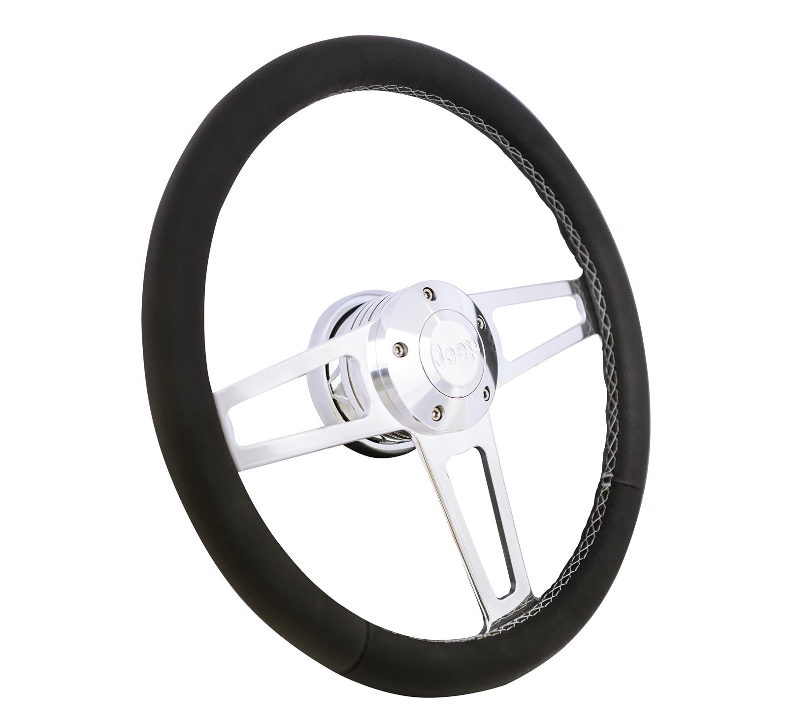 Grant 1914 Billet T-Series Steering Wheels (Polished Leather/Black)