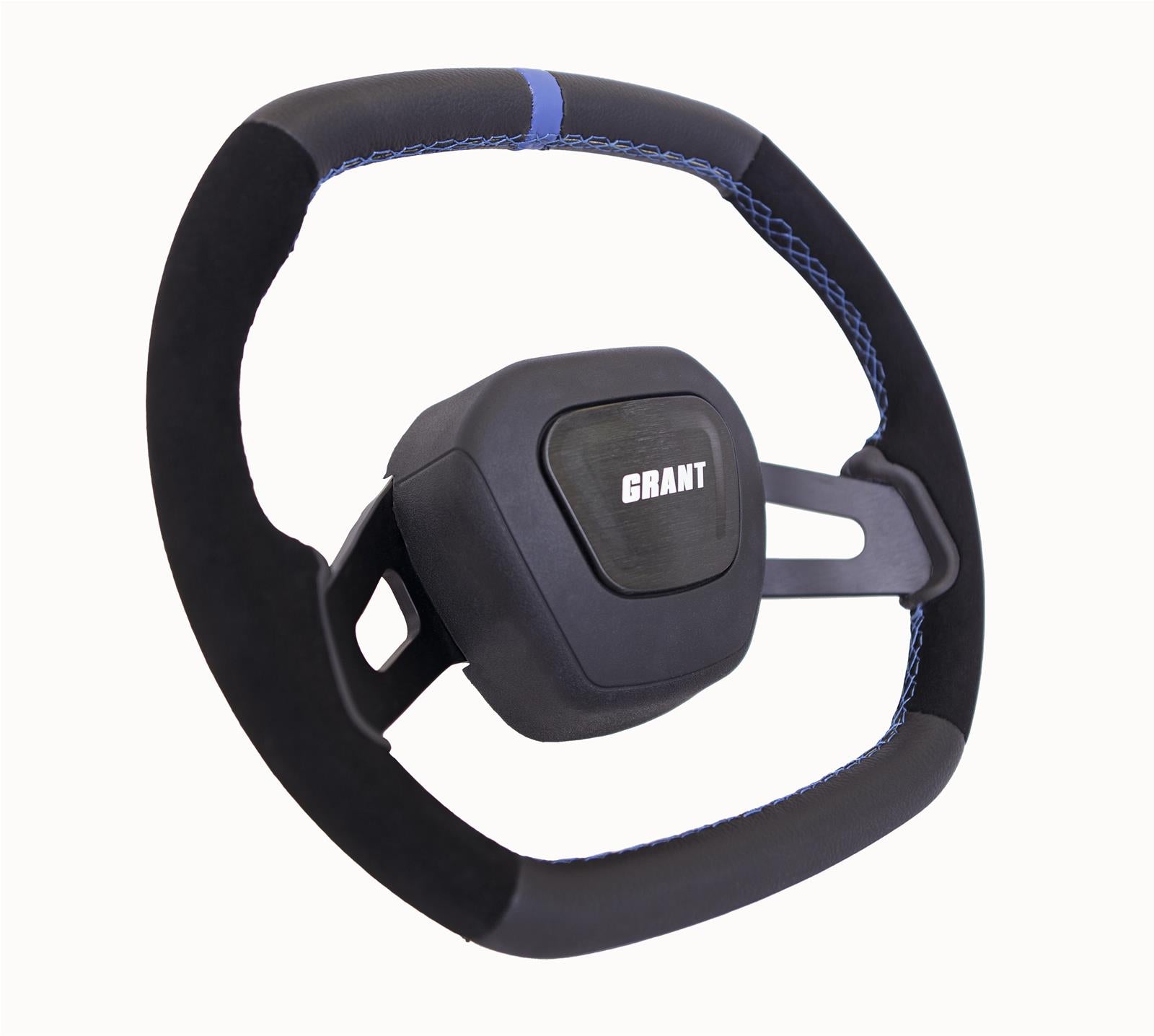 Grant 682 Racing Performance Series Aluminum Steering Wheels (Black & Blue, Leather,Suede)