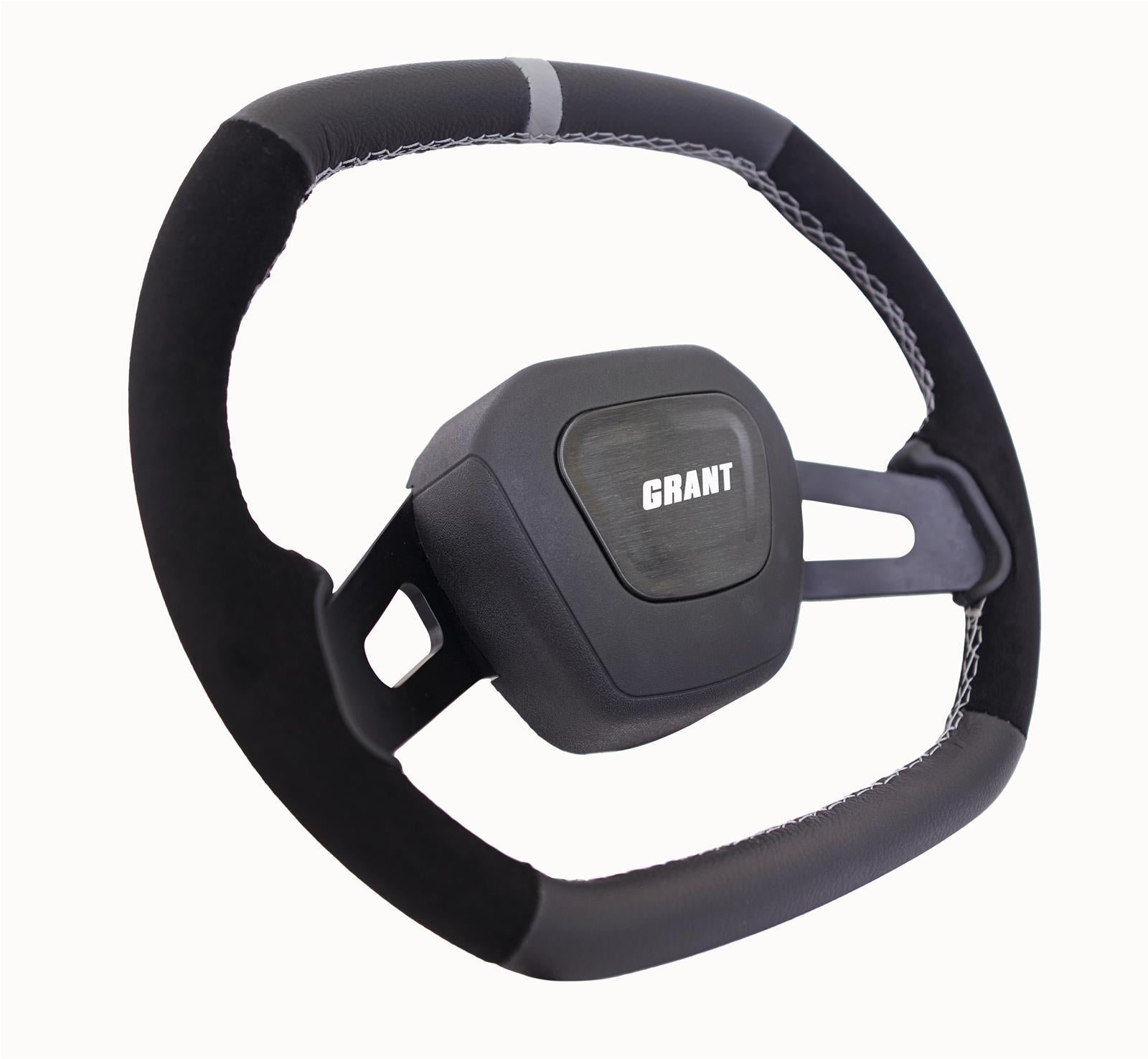Grant 693 Racing Performance Series Aluminum Steering Wheels (Black & Gray, Leather,Suede)