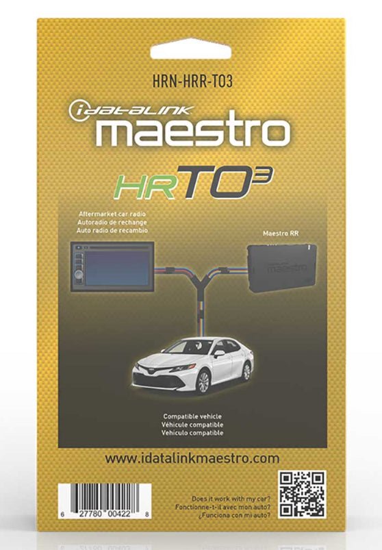 iDatalink Maestro HRN-HRR-TO3 TO3 T-Harness For Select 2018+ Toyota Vehicles with HU Connectors