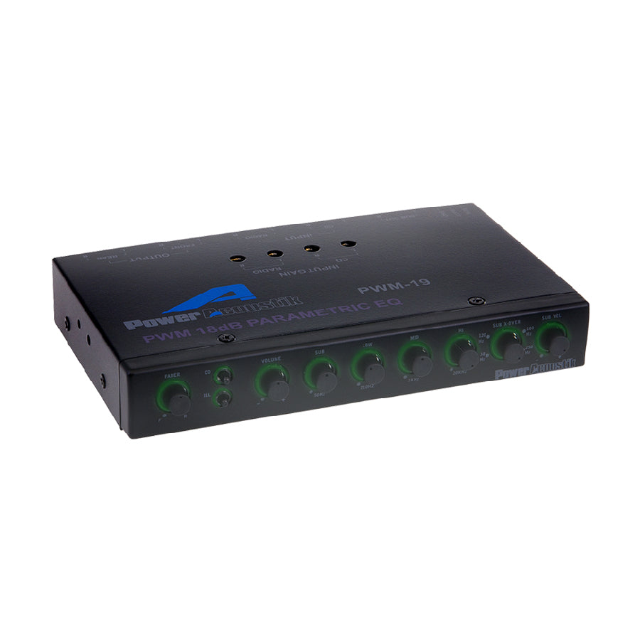 Power Acoustik PWM-19 4-Band Parametric EQ w/ Subwoofer Control & Pulse Width Modulated Power Supply