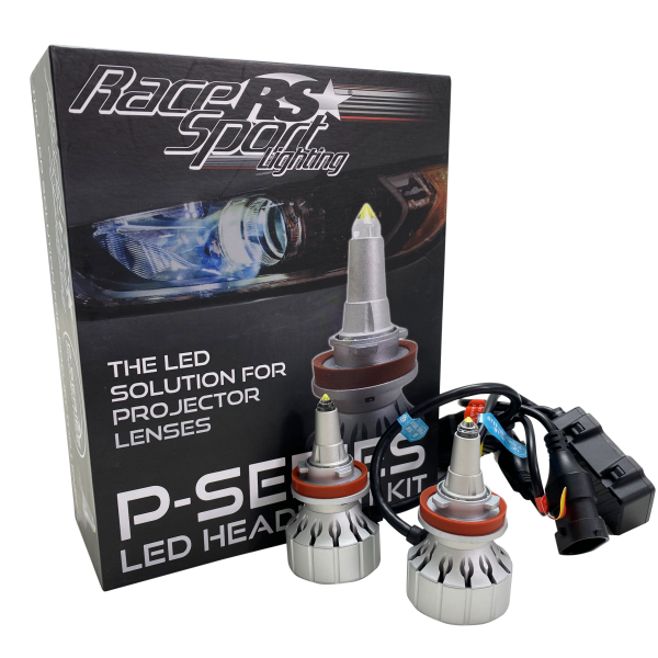 Racesport 1007524 9005 P-Series Projector Perfect Beam 60-Watt LED Headlight Upgrades - True 360 Degree Down Road Pattern