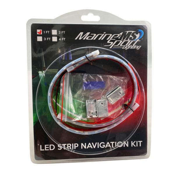 Racesport MSL1FTSL Boat and Marine Vessel 12in LED Strip Starboard and Port sidelight Nav kit (1FT)