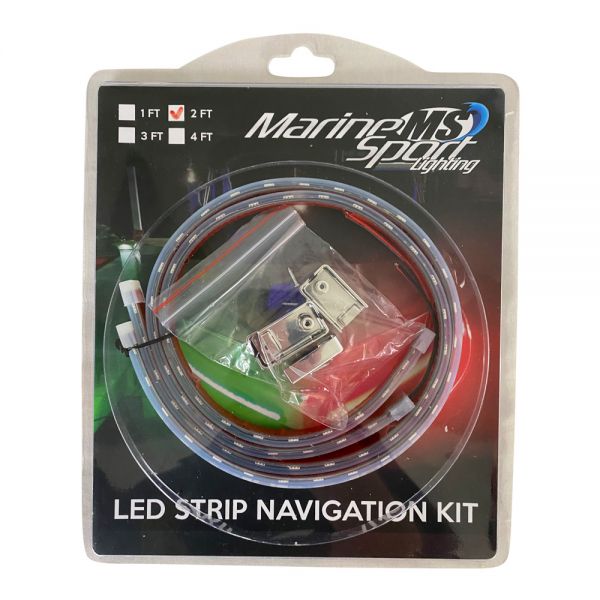 Racesport MSL2FTSL Boat and Marine Vessel 24in LED Strip Starboard and Port sidelight Nav kit (2FT)