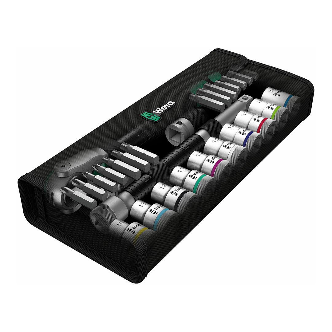 WERA 05004076001 Metric 1/2" Drive Speed Ratchet Set (29-Piece Set)