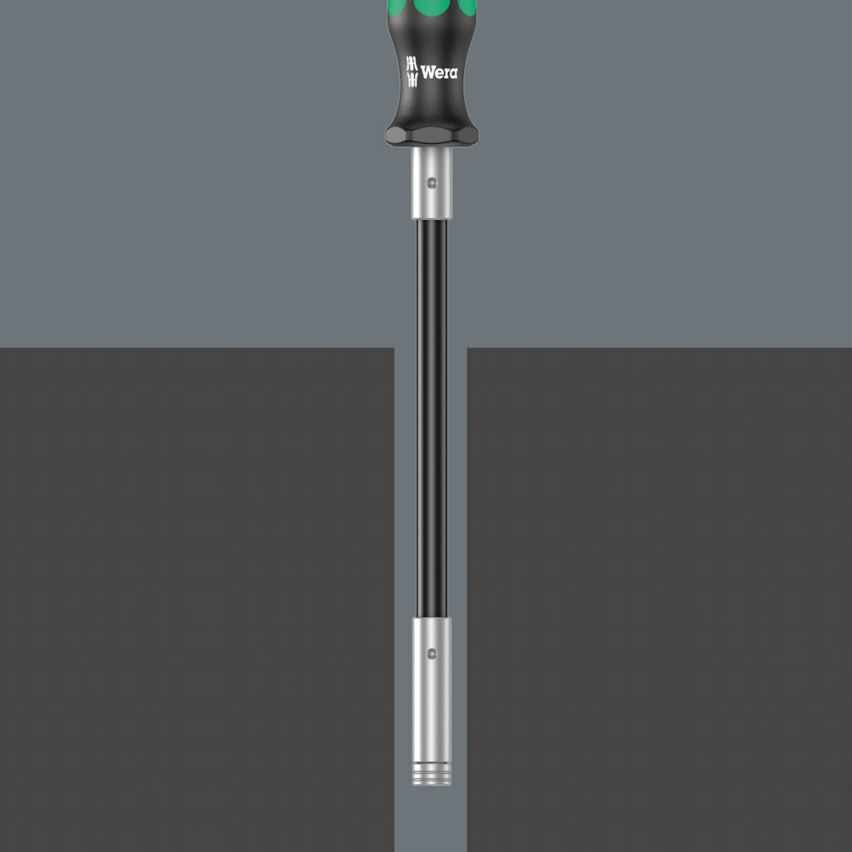 WERA 05028161001 Bitholding Screwdriver Extra Slim with Flexible Shaft - Length 6-7/8"