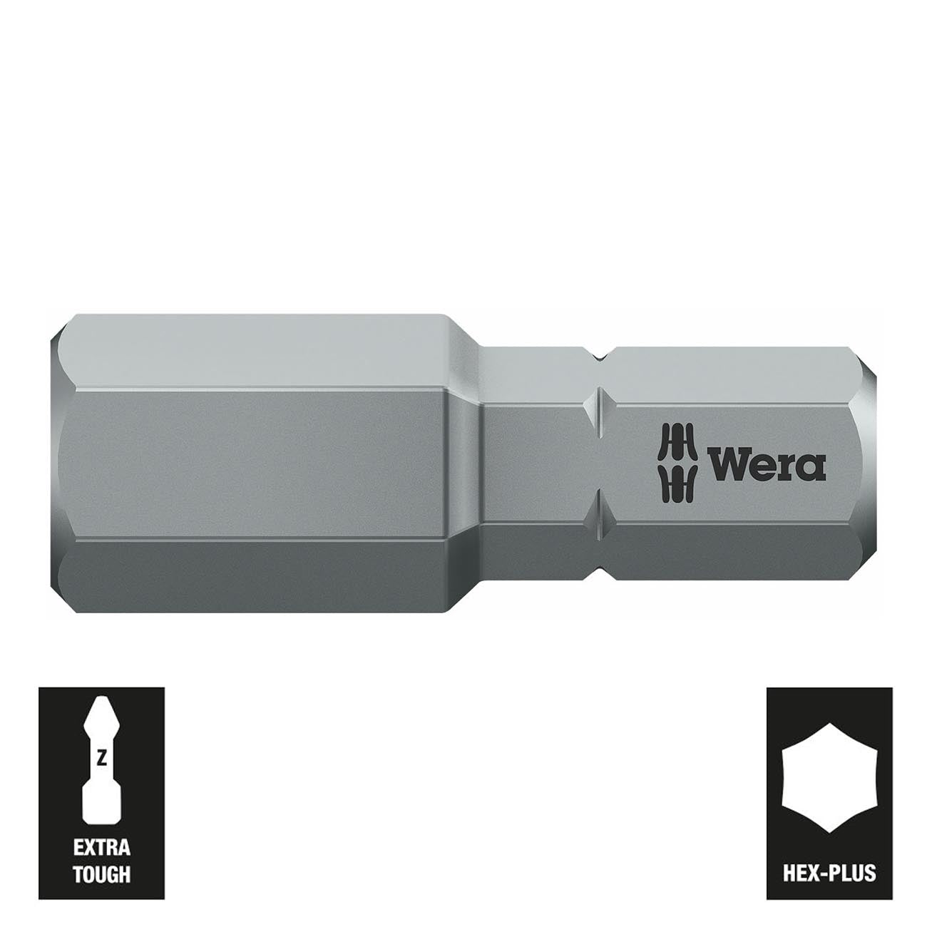 WERA 05056335001 8mm Hex-Plus Bit - 1/4" Drive