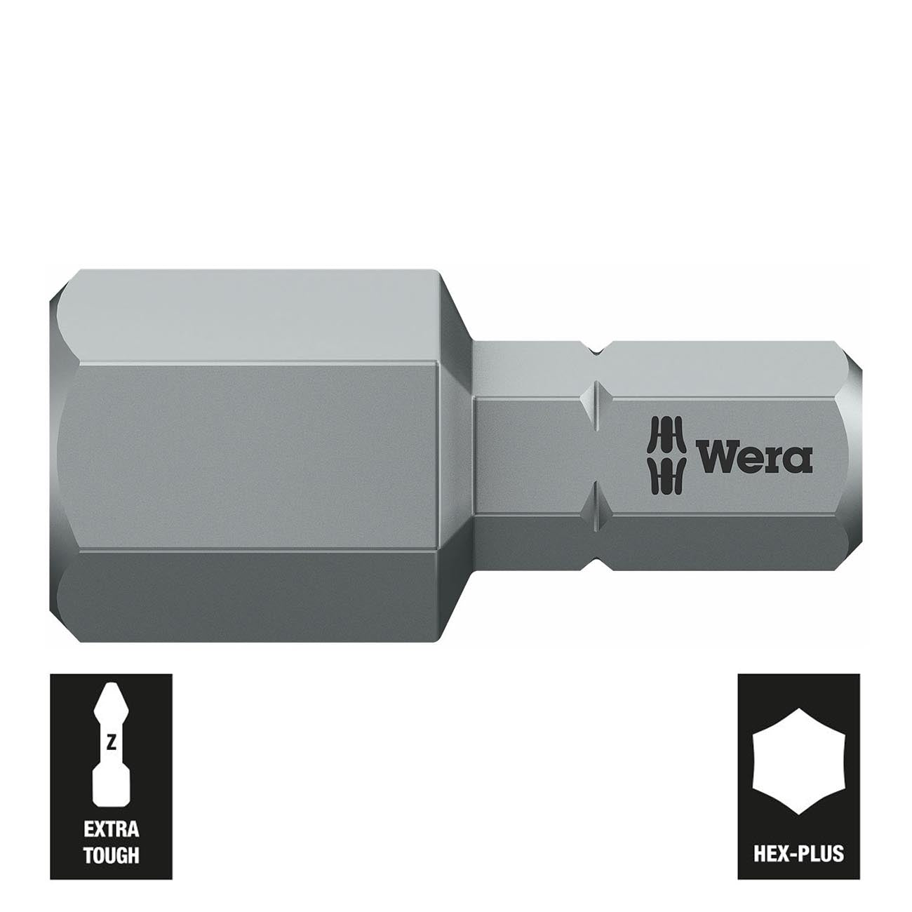 WERA 05056340001 Series 1 840/1 Z Sheet Metal Bit Hexagon 10mm Head x 1/4in Drive