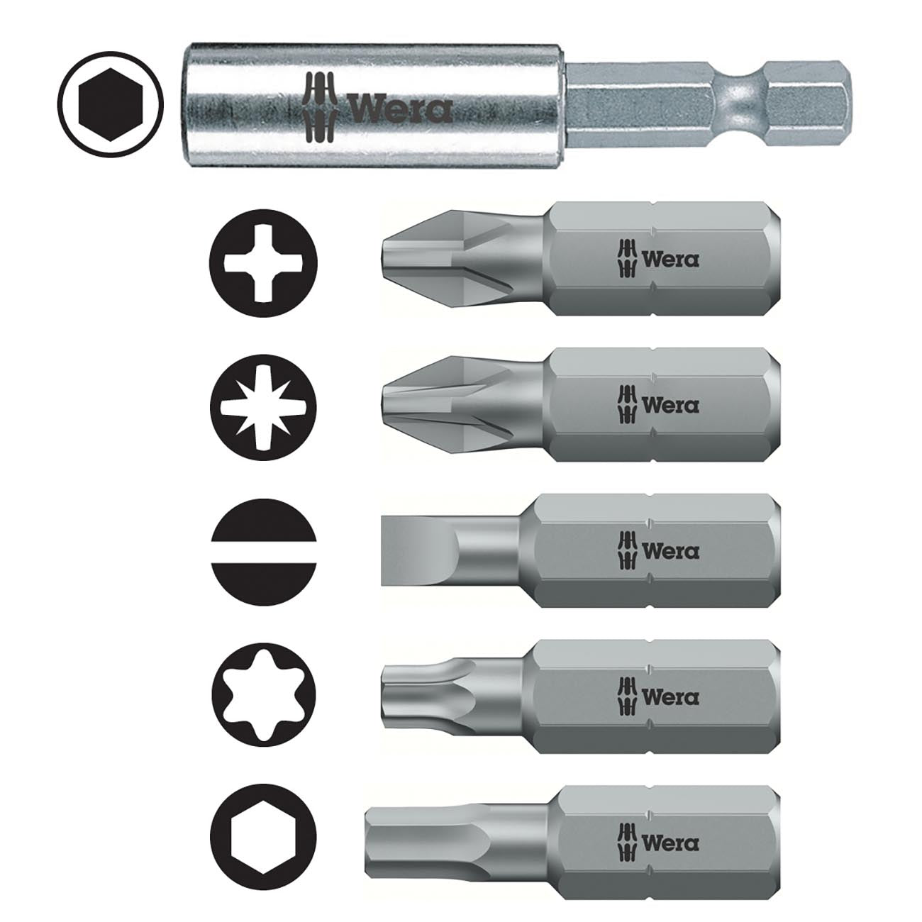 WERA 05057127001 Assorted Bit Set and Bit-Safe (61 Piece)