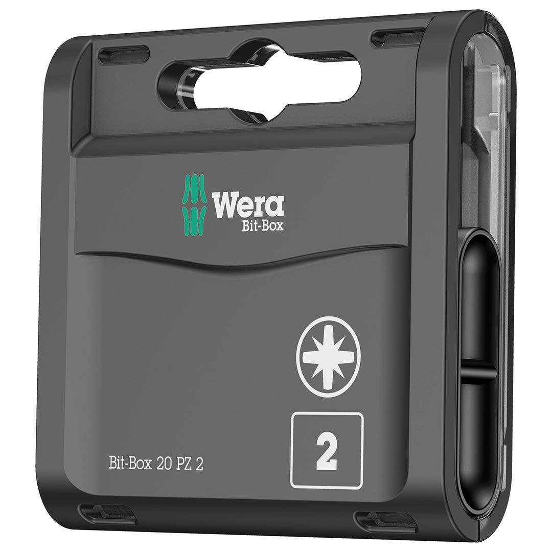 WERA 05057760001 Bit-Box Holds (20) PZ2x25 mm Bits