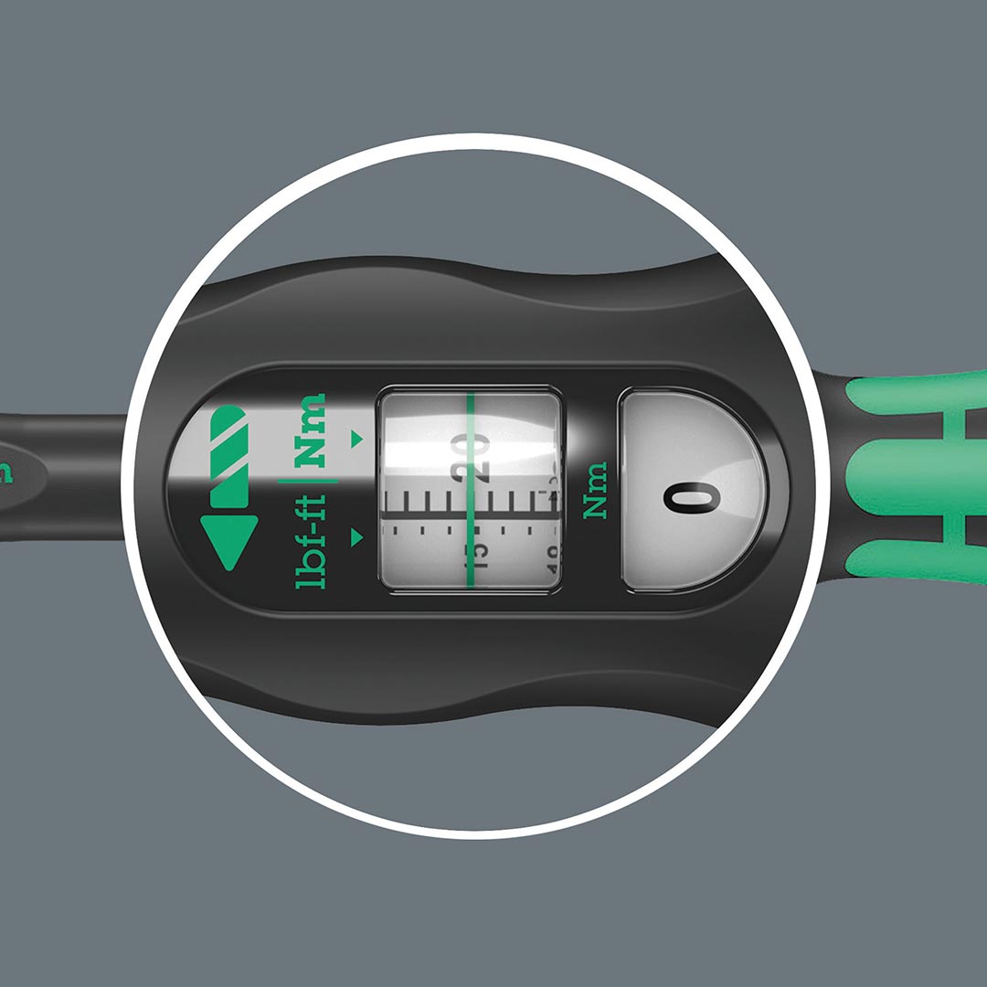 WERA 05075604001 Click-Torque Reversible 1/4" Ratchet Wrench (NM Scale)