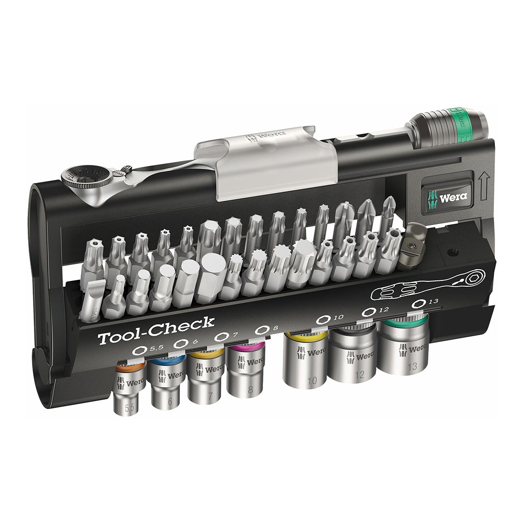 WERA 05200995001 TOOL CHECK 1 - Metric 1/4" Socket/Bit Driver Set (38-Piece Set)