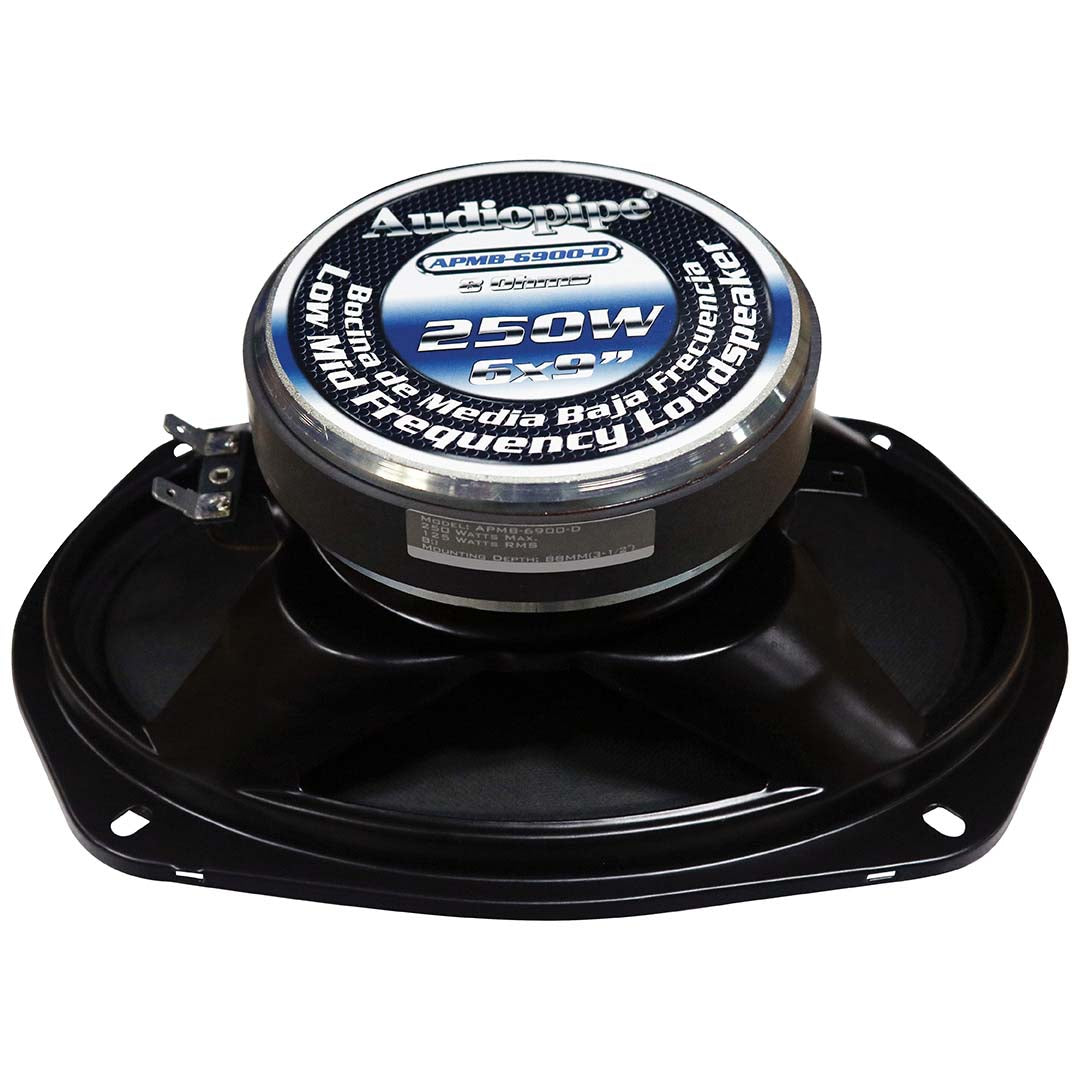 Audiopipe APMB6900D 6x9" Low Mid Frequency Speaker 125W RMS/250W Max 8 Ohm (Pair)