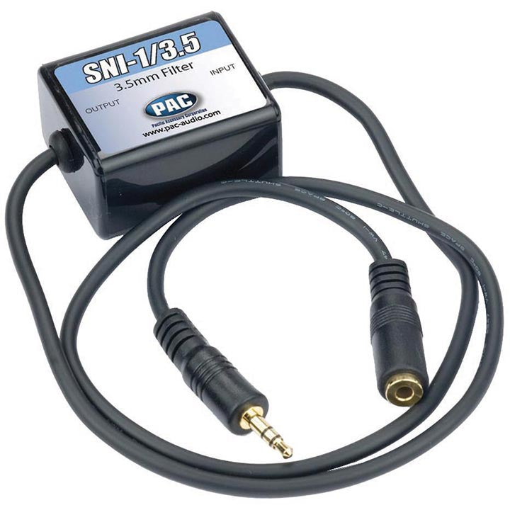 PAC SNI135 Noise Filter for 3.5mm Aux. between audio source & radio