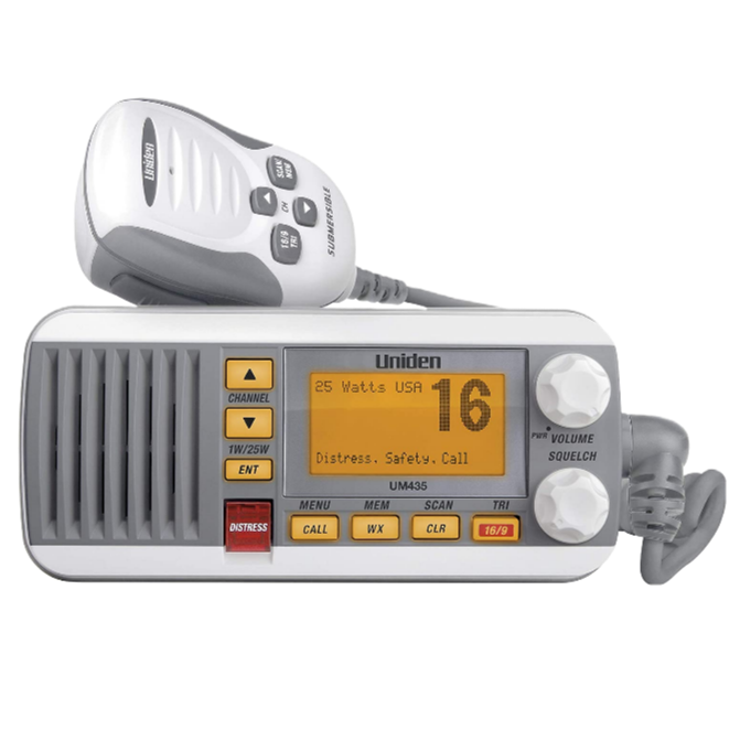 Uniden UM435 VHF Marine Radio with Weather Alert (White)