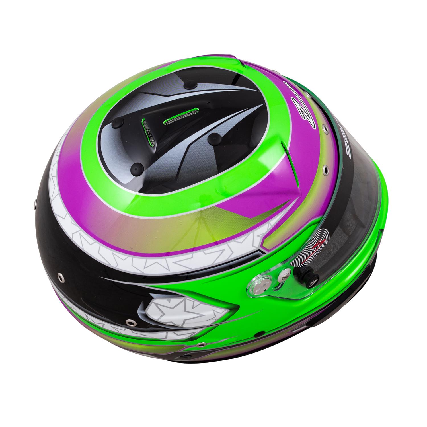 Zamp Helmets H760C39M RZ-70E Switch SNELL SA2020/FIA8859-2015 Helmet Grn/Purp Graphic Medium