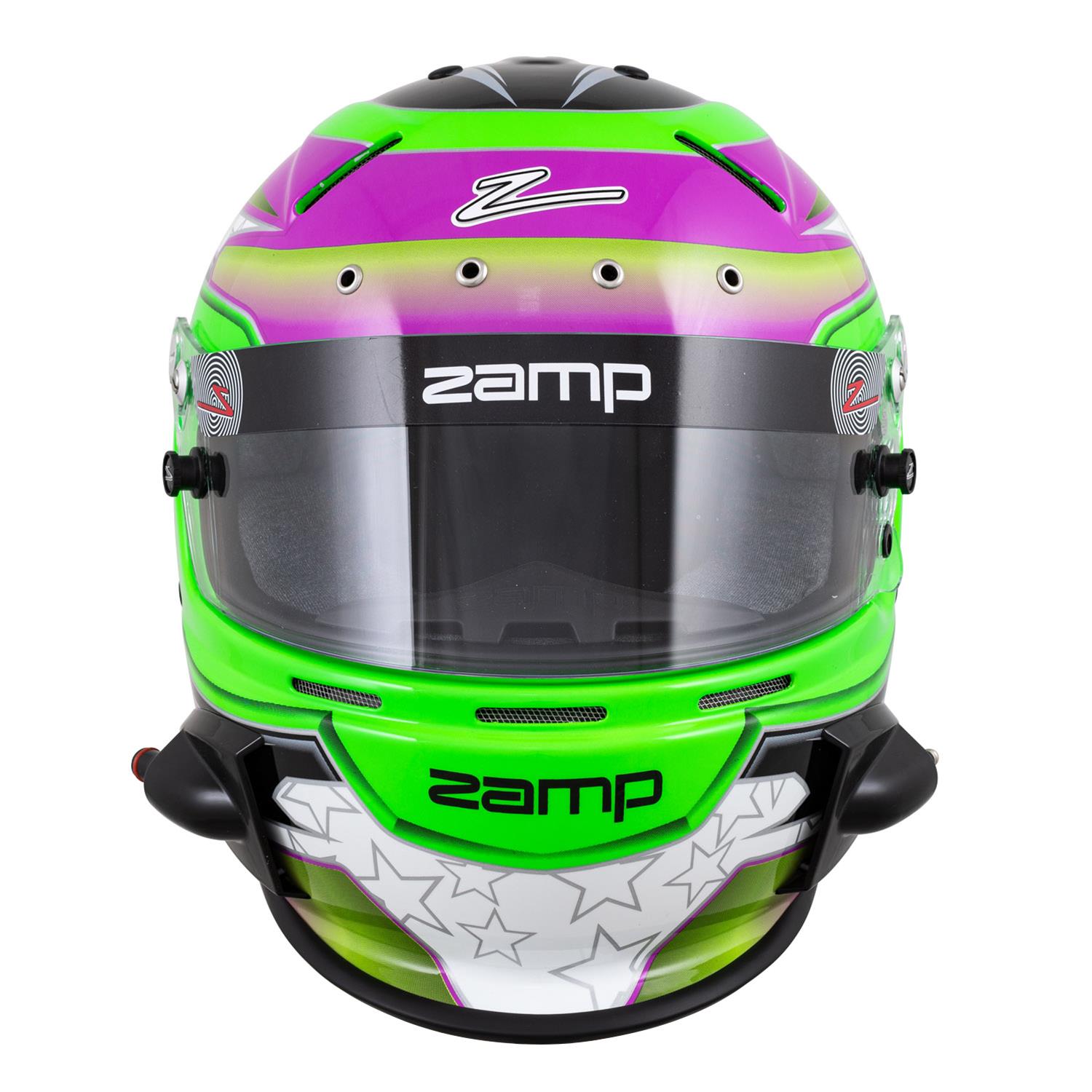 Zamp Helmets H760C39XL RZ-70E Switch SNELL SA2020/FIA8859-2015 Helmet Grn/Purp Graphic X-Large