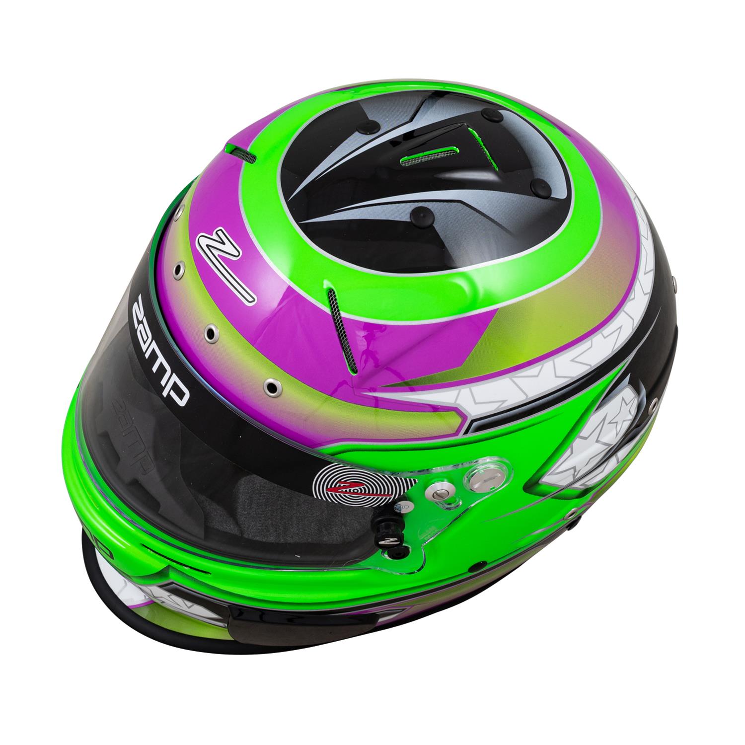 Zamp Helmets H760C39XL RZ-70E Switch SNELL SA2020/FIA8859-2015 Helmet Grn/Purp Graphic X-Large