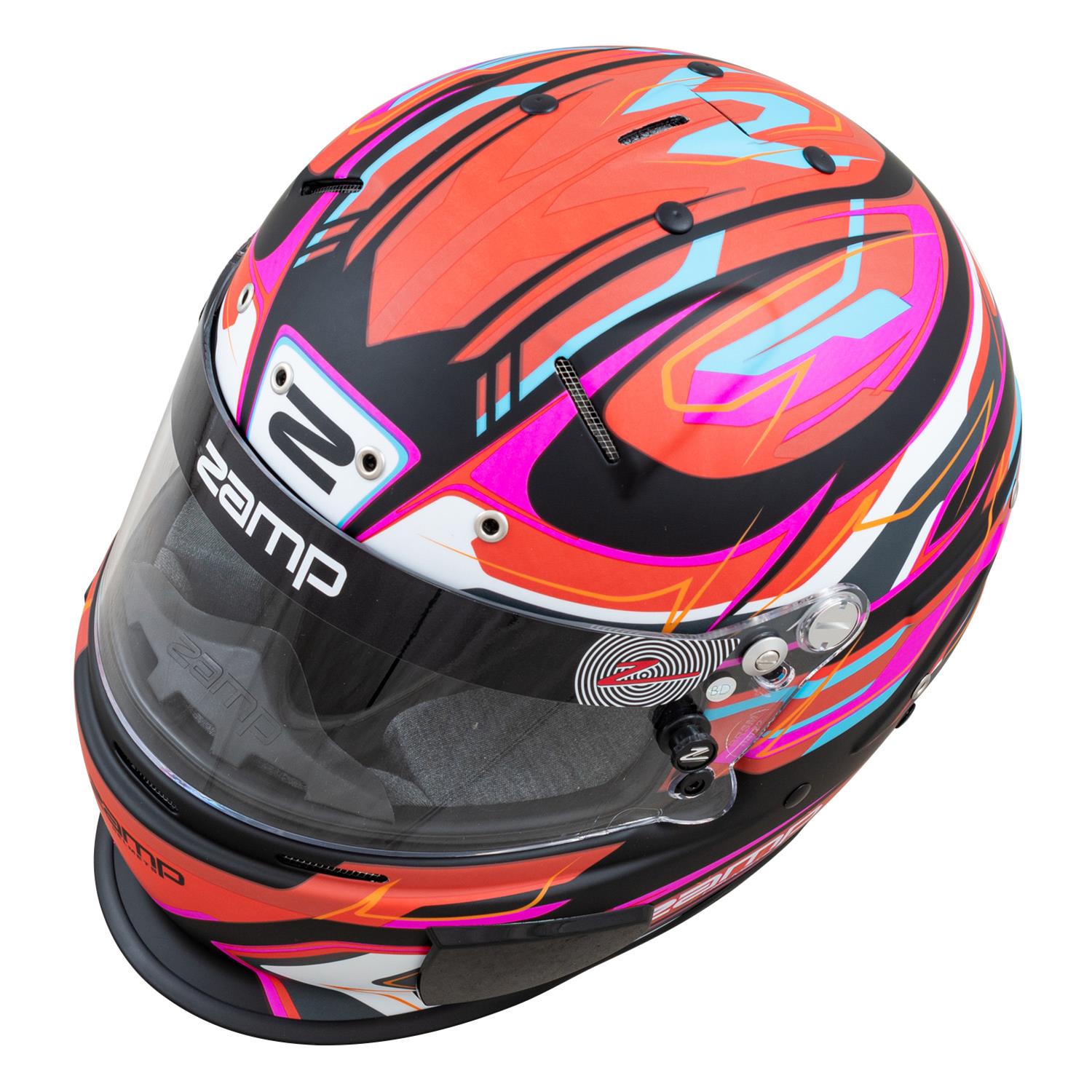 Zamp Helmets H760C42XL Helmet RZ-70E Switch SNELL SA2020/FIA8859-2015 Matte Red/Blk/ Graphic X-Large